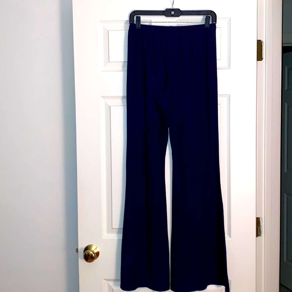 Forever 21 navy blue fit & flare pants size: L